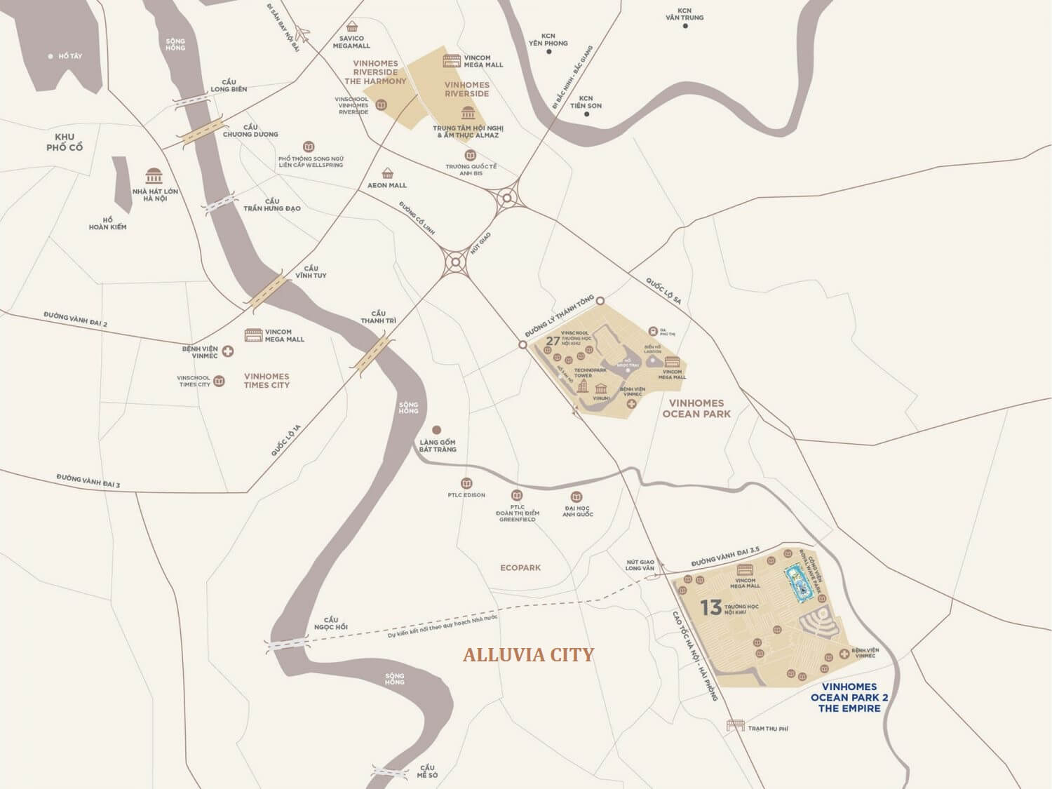 vị trí dự án Alluvia City Hưng Yên